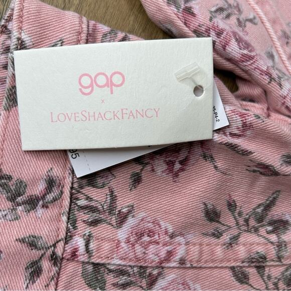 Gap × LoveShackFancy Baby Floral Icon Denim Jacket NWT 6-12 Months - Picture 10 of 11